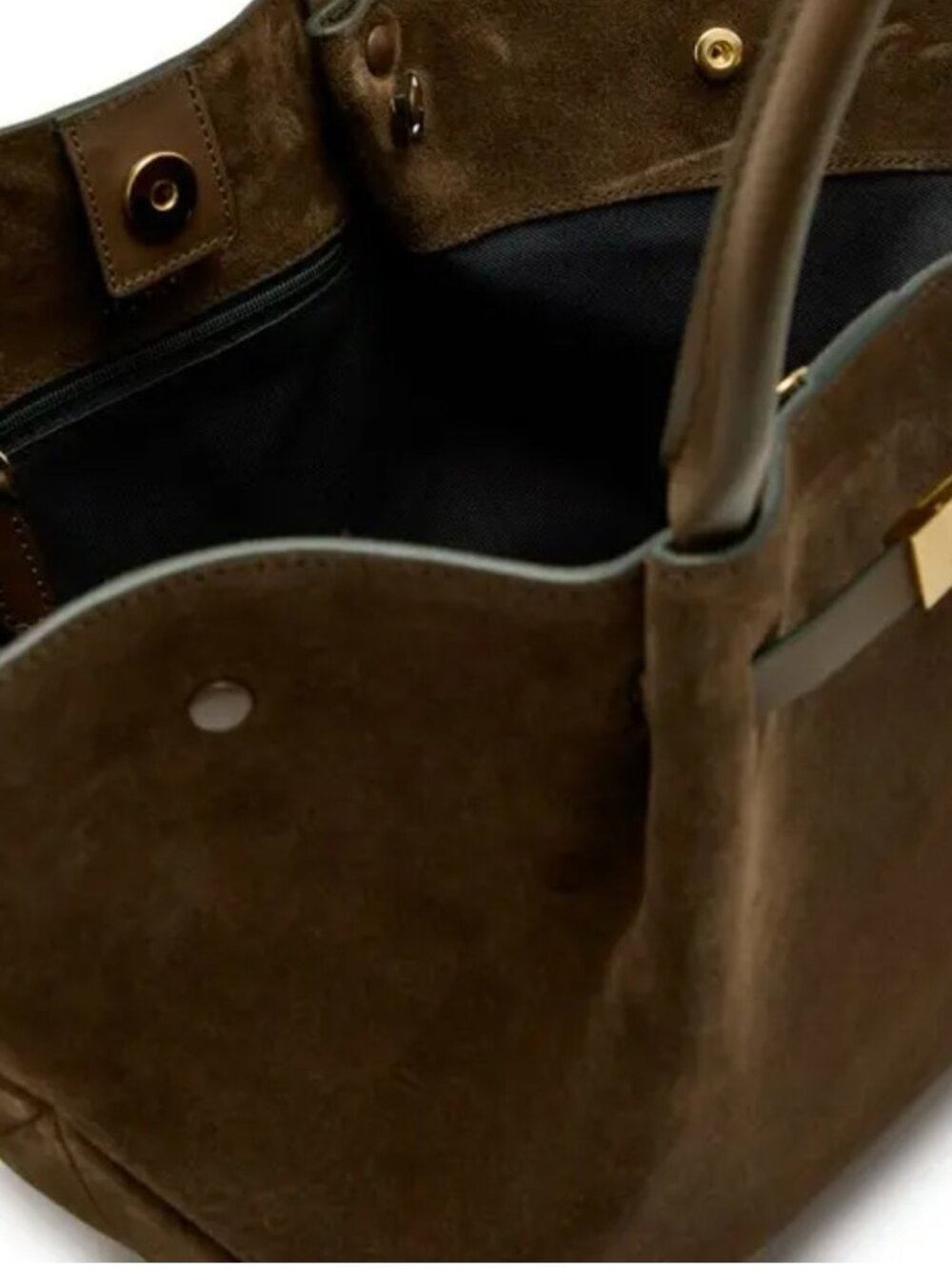 *BEST PRICE ONLINE*  Demellier Midi Mocha Suede Purse NWOT with Bonus organizer! - Picture 3 of 12